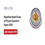 Rajasthan Board Class 12 Physics Question Paper 2026 with Solution Pdf